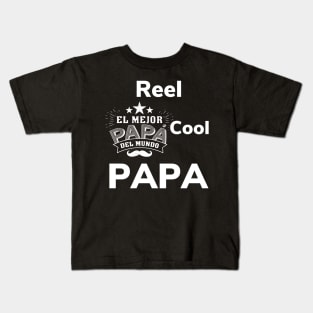 reel cool papa Kids T-Shirt